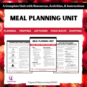 Preview of Meal Planning Curriculum - Full Unit - Lessons, Resources, Cooking Activities