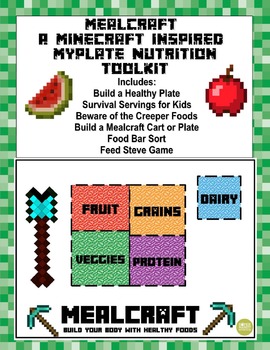 Preview of Mealcraft, A Minecraft inspired MyPlate Nutrition Toolkit