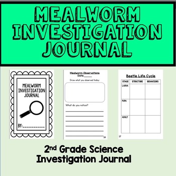 Preview of Mealworm Investigation Journal - 2nd Grade Insect Science Investigations