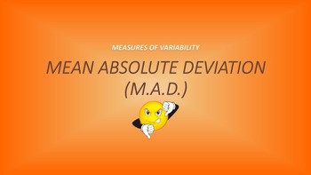 Preview of Mean Absolute Deviation