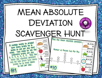 Preview of Mean Absolute Deviation Scavenger Hunt Activity
