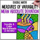 Mean Absolute Deviation | Doodle Math Color by Number | Me