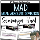 Mean Absolute Deviation MAD Scavenger Hunt for 6th Grade Math