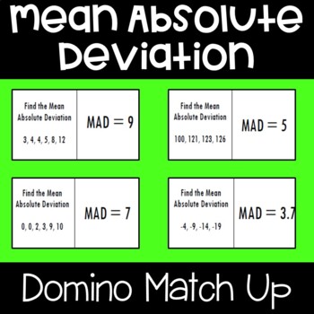 Preview of Mean Absolute Deviation (MAD)- Domino Match