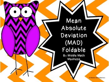 Preview of Mean Absolute Deviation (MAD) Foldable