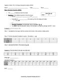 Mean Absolute Deviation (MAD) Notes