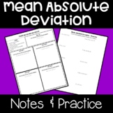 Mean Absolute Deviation - MAD - Notes and Practice