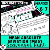 Mean Absolute Deviation MAD Scavenger Hunt Activity, Guide