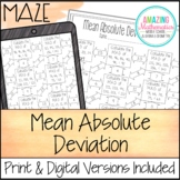 Mean Absolute Deviation Worksheet - Maze Activity