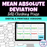 Mean Absolute Deviation Maze - Digital Activity & Worksheet