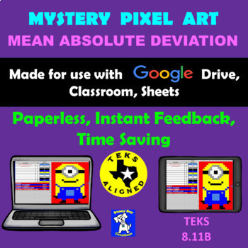 Preview of Mean Absolute Deviation – Mystery Pixel Art