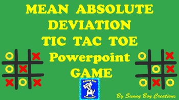 Preview of Mean Absolute Deviation – Tic Tac Toe Powerpoint Game