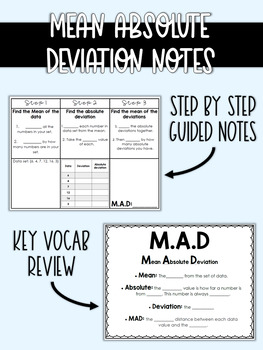 Preview of Mean Absolute Deviation notes