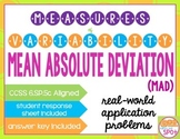Mean Absolute Deviation: Measures of Variability Task Card