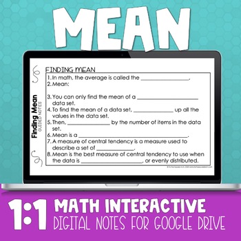 Preview of Mean Digital Math Notes