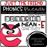 Mean E (cvce) Phonics Friend Just the Friend FREEBIE
