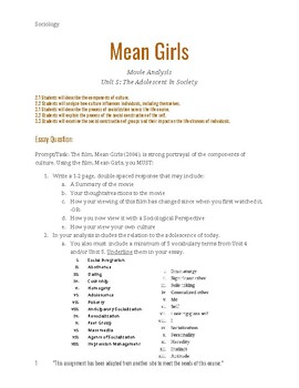 mean girls essay