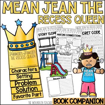 Preview of Mean Jean the Recess Queen Read Aloud Activities with Back to School Crafts