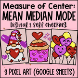 Mean Median Mode Digital Pixel Art Measures of Central Ten