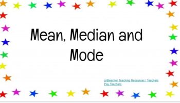 Preview of Mean, Median, Mode - Google Slides