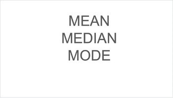 Preview of Mean/Median/Mode MCAP 5th Grade