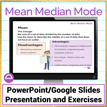 Preview of Mean Median Mode Notes and Activities