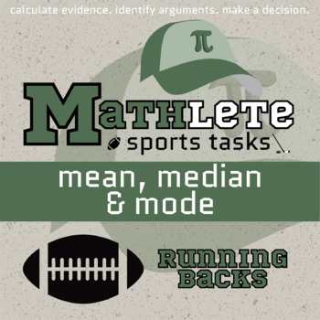 Preview of Mean, Median & Mode Printable & Digital Activity - Football Mathlete