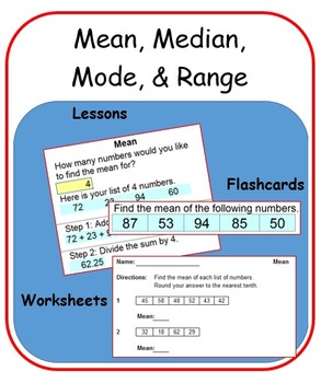 Preview of Mean, Median, Mode, & Range