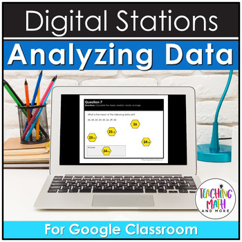 Preview of Mean Median Mode Range Activities for Google Classroom