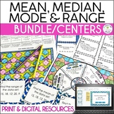 Mean, Median, Mode, Range Activity Bundle Math Centers