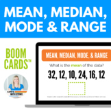 Mean, Median, Mode, & Range Digital Activity Boom Cards™
