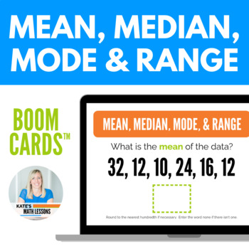 Preview of Mean, Median, Mode, & Range Digital Activity Boom Cards™