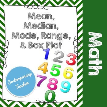 Preview of Mean, Median, Mode, Range, & Box Plot Foldable