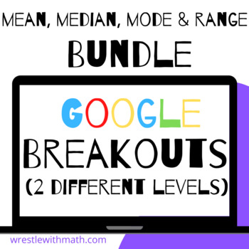 Preview of Mean, Median, Mode & Range Breakout Bundle – Perfect for Google Classroom!