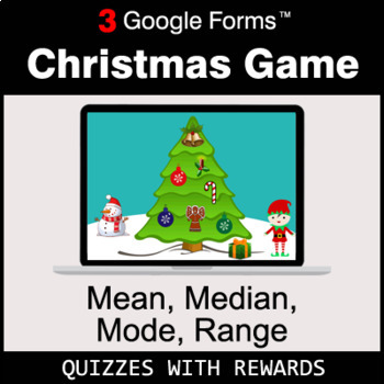 Mean, Median, Mode, Range | Christmas Decoration Game | Google Forms
