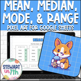 Mean, Median, Mode, Range Digital Pixel Art Activity