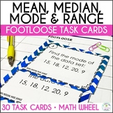 Mean, Median, Mode, Range Footloose Math Task Cards Game