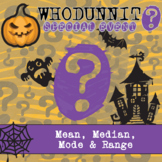 Mean, Median, Mode & Range Halloween Whodunnit Activity - 