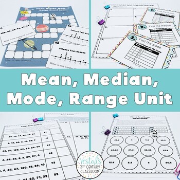 Preview of Mean, Median, Mode, Range Lessons (Math SOL 5.PS.2) {Digital & PDF Included}