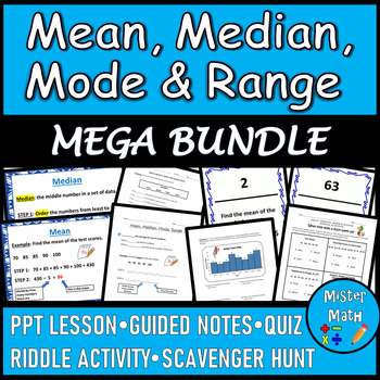 Preview of Mean, Median, Mode & Range MEGA BUNDLE
