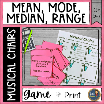 Preview of Mean Median Mode Range Musical Chairs
