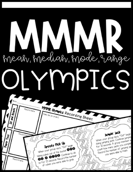 Preview of MMMR Activity: Mean, Median, Mode, Range Olympics