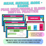 Mean, Median, Mode, + Range: Pear Deck/Google Slides Practice
