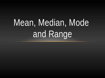 Preview of Mean, Median, Mode, Range PowerPoint Lesson and Review