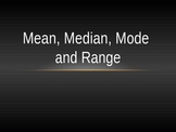 Mean, Median, Mode, Range PowerPoint Lesson and Review