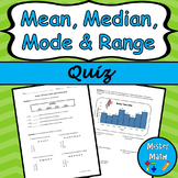 Mean, Median, Mode & Range Quiz