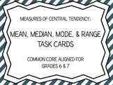 Mean, Median, Mode, & Range Task Cards