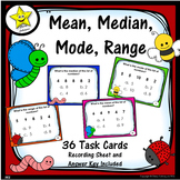 Mean Median Mode Range Task Cards  Distance Learning