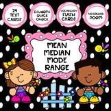 Mean, Median, Mode, Range Task Cards and More!
