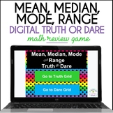 Mean, Median, Mode & Range Truth or Dare Math Game Digital